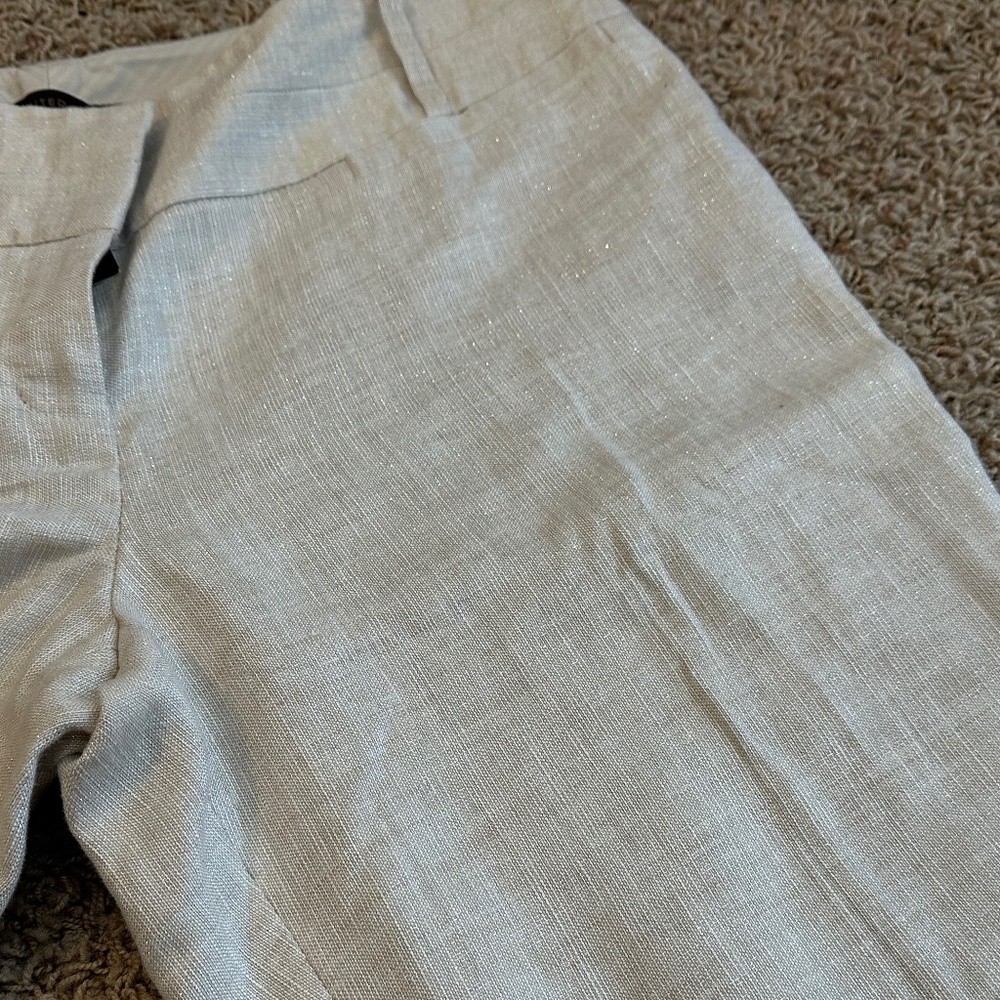 The Limited Cassidy Fit Beige Shimmer Pants - 8R Lined - Picture 7 of 16